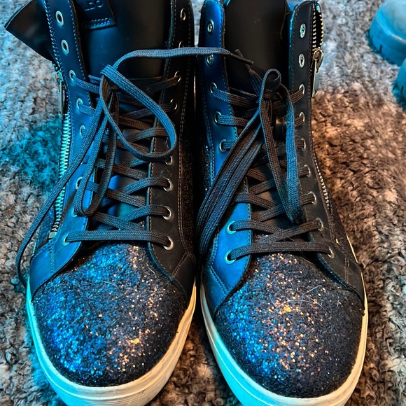 Also Blue Glitter HighTops - Picture 1 of 4